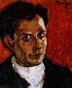 Nicolae Tonitza Self-portrait. Oil on cardboard, 0.410 x 0.360. Sweden oil painting artist